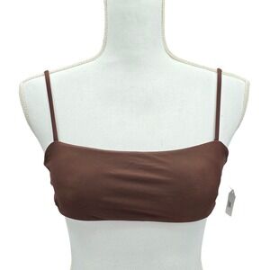 Y2K Coquette Barbie Cottage Brown Mermaid Retro‎ Swimwear Bikini Top Medium